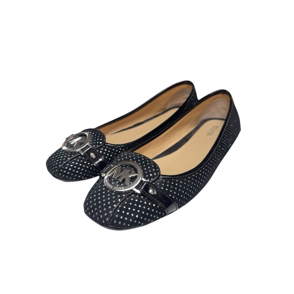 Michael Kors Black Flats Size 11M Textile Slip On Women’s Ballet Classic